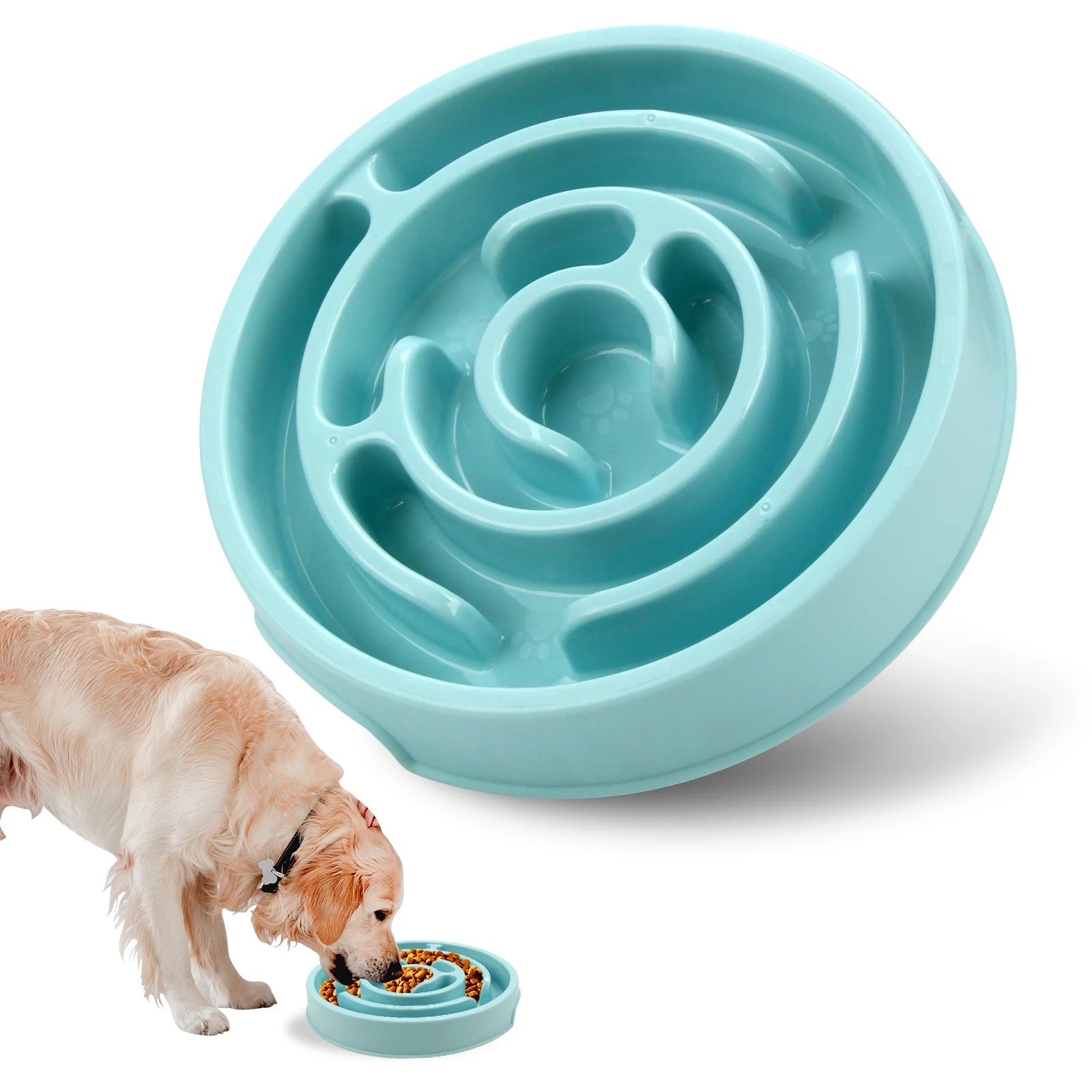 Slow Feeder Dog Bowl- Non-Slip, Anti-Choke & Healthy Eating Solution