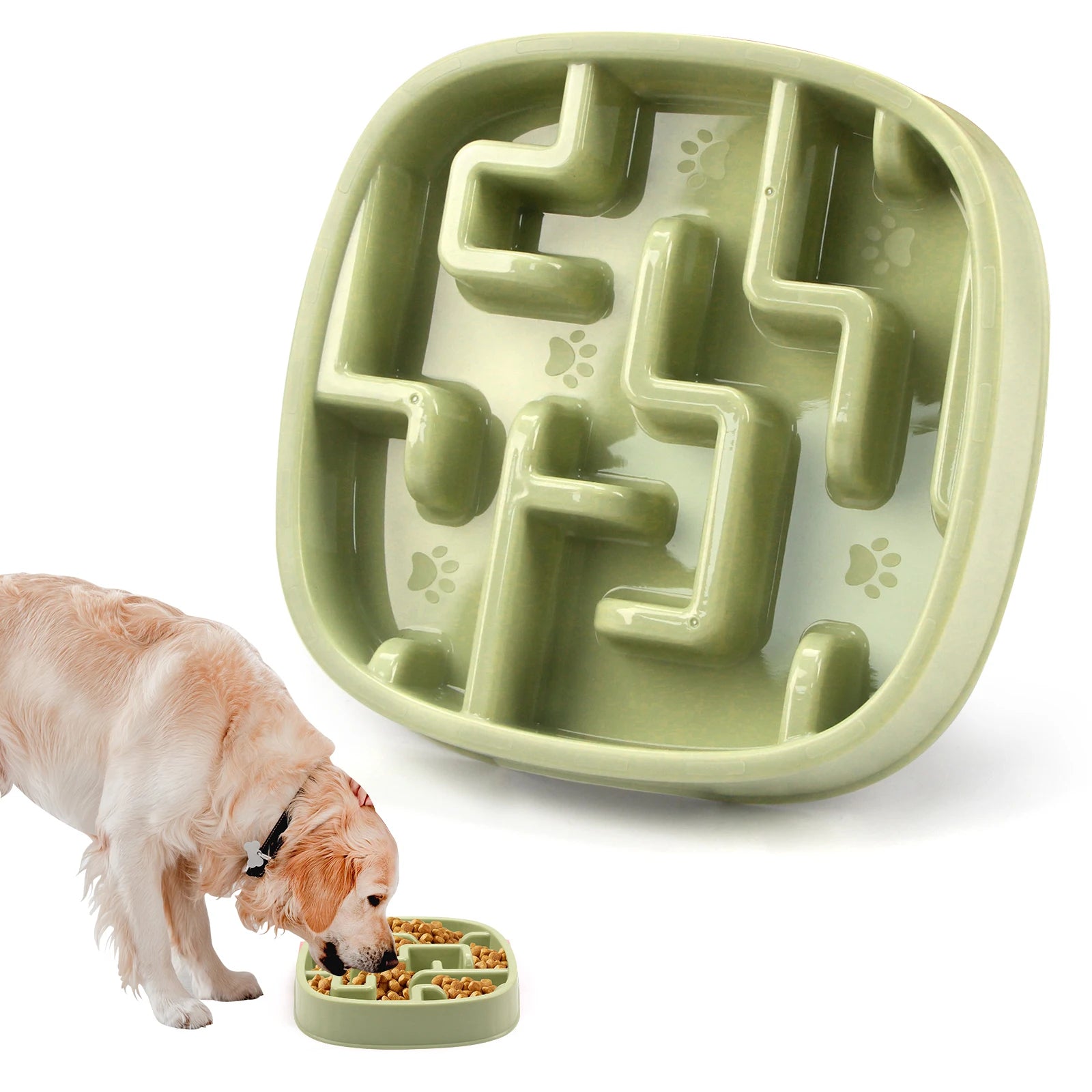 Slow Feeder Dog Bowl- Non-Slip, Anti-Choke & Healthy Eating Solution