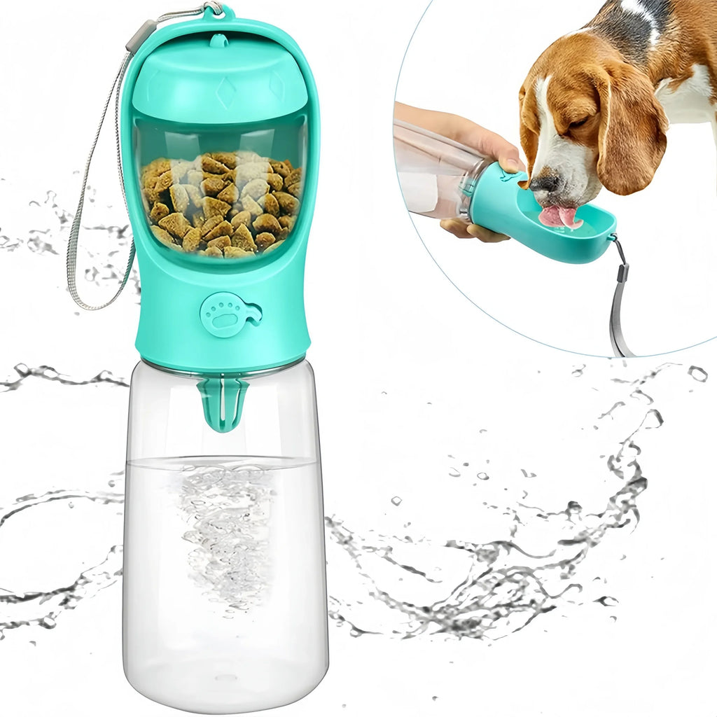 Portable Dog Water Bottle & Food Container