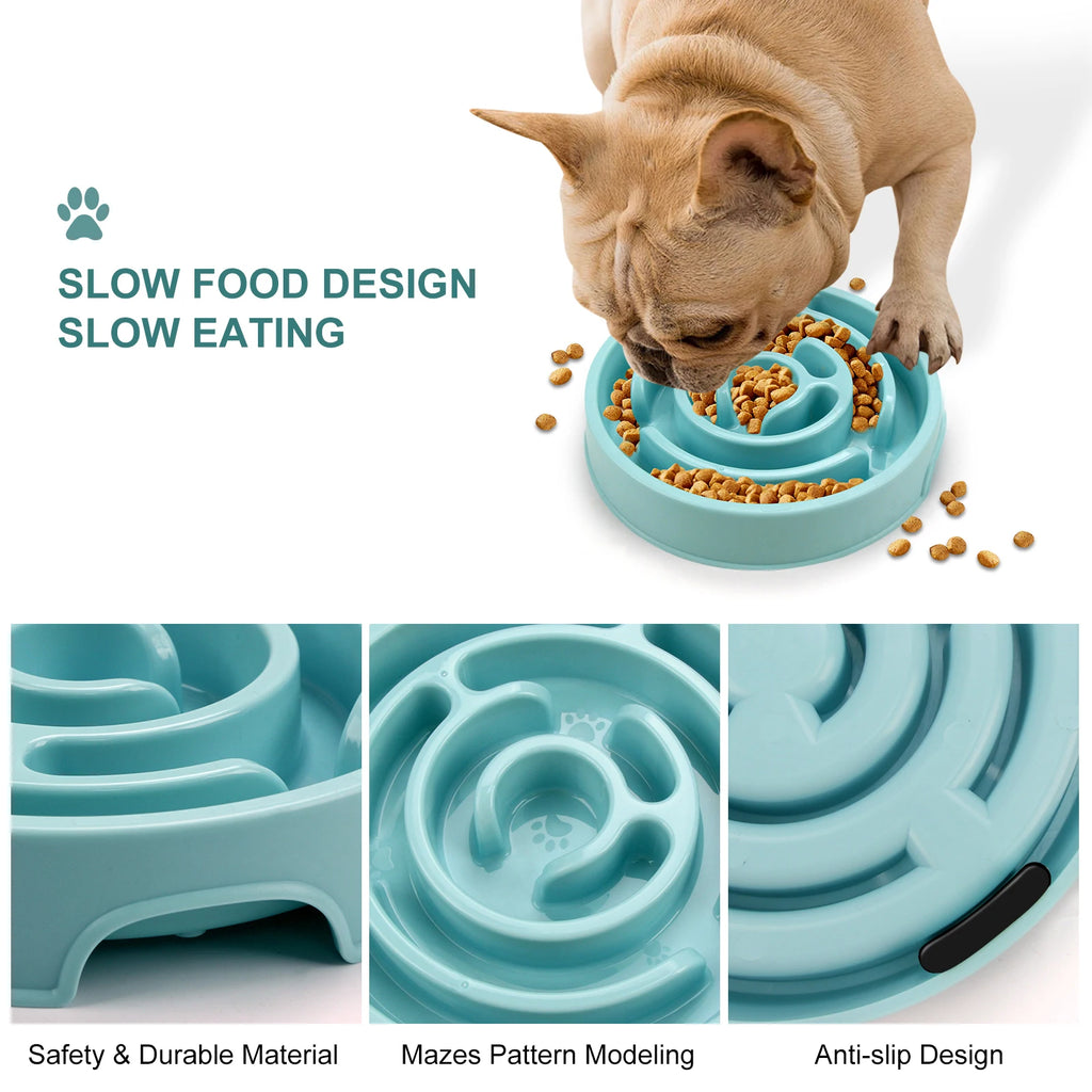 Slow Feeder Dog Bowl- Non-Slip, Anti-Choke & Healthy Eating Solution